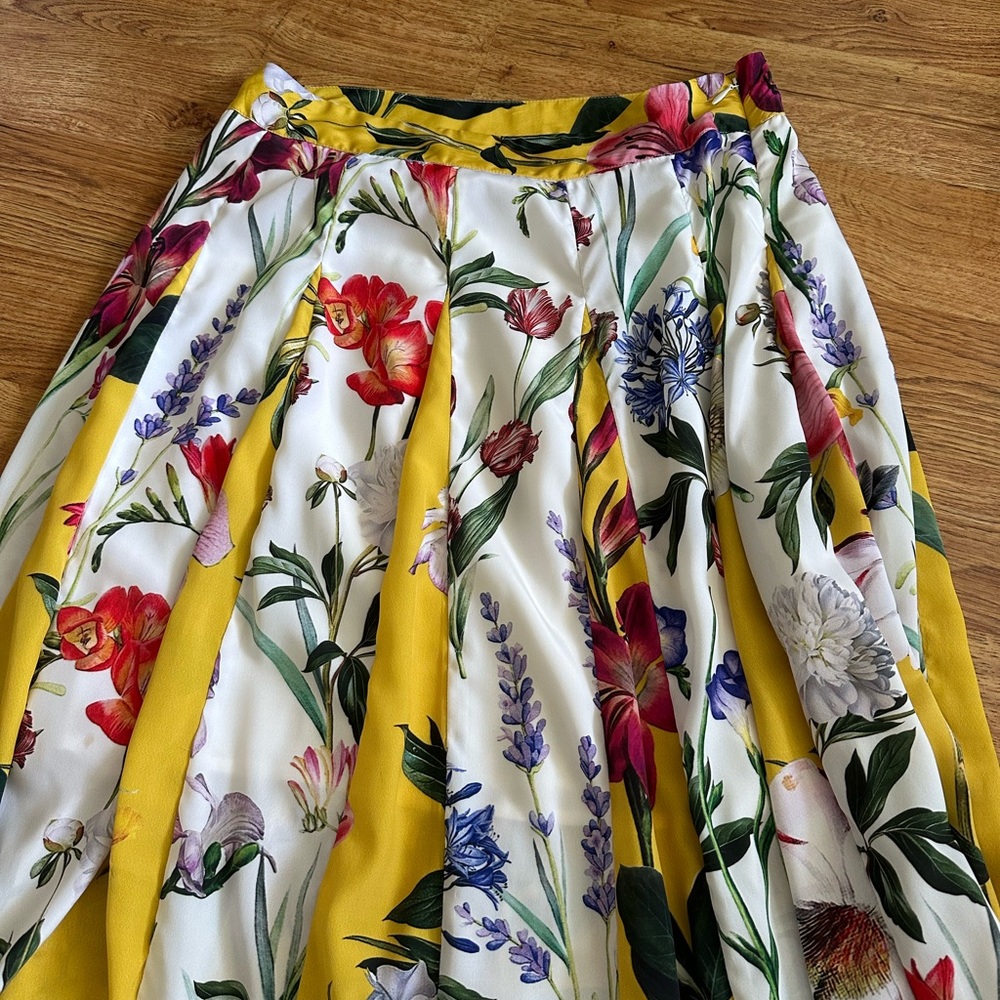 ROCOCO SAND Aprile Floral Yellow Maxi Skirt Size 6P - Picture 13 of 16